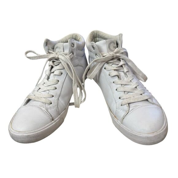 G by Guess Women's White Mid Lace-up Sneakers 8.5 - Picture 3 of 6